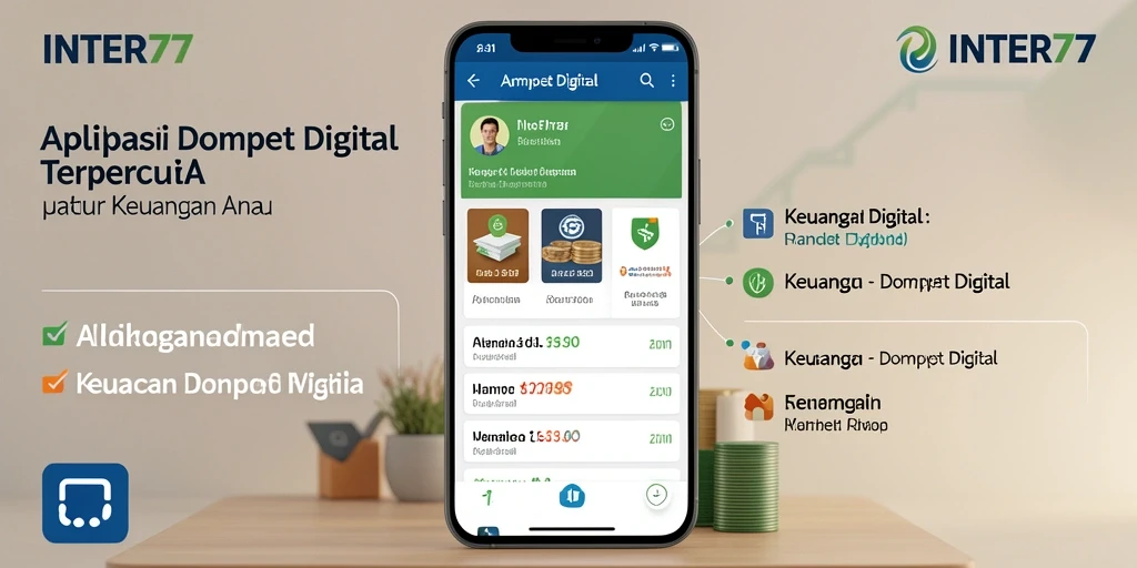 Tampilan antarmuka utama INTER77 dengan fitur Dompet Digital.