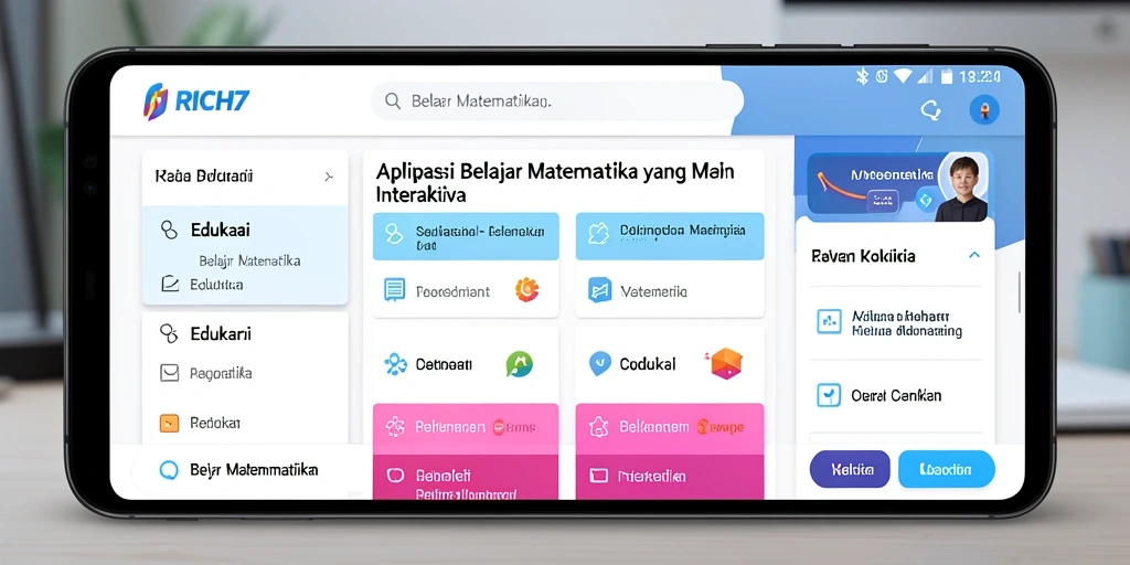 Tampilan antarmuka RICH7 yang menarik dan interaktif.