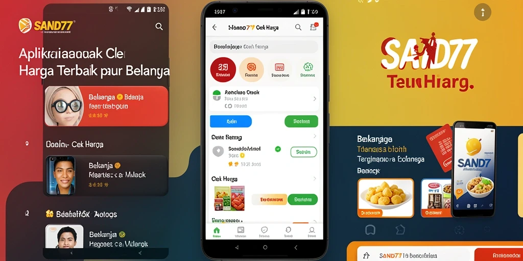 Antarmuka SAND77 menampilkan pencarian harga yang mudah dan cepat.